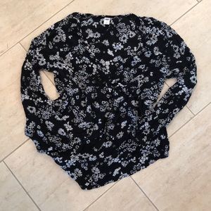Black and white printed blouse